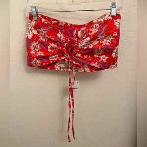 Free People Floral Convertible Tube Top